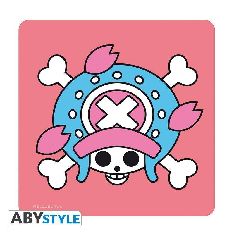 One Piece 4 Untersetzer Skulls Set