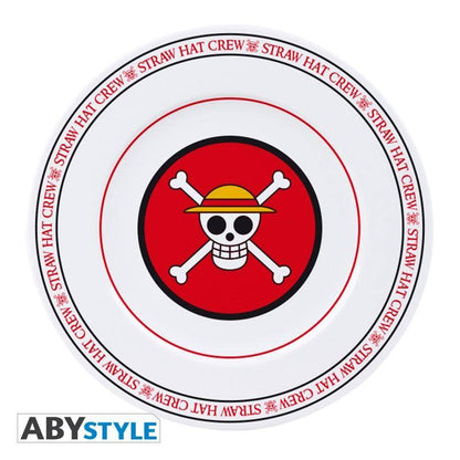 One Piece Set aus 4 Tellern Embleme