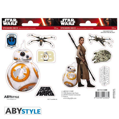Star Wars Sticker BB8 Rey (16x11cm)
