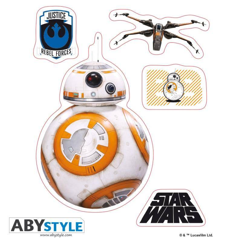 Star Wars Sticker BB8 Rey (16x11cm)