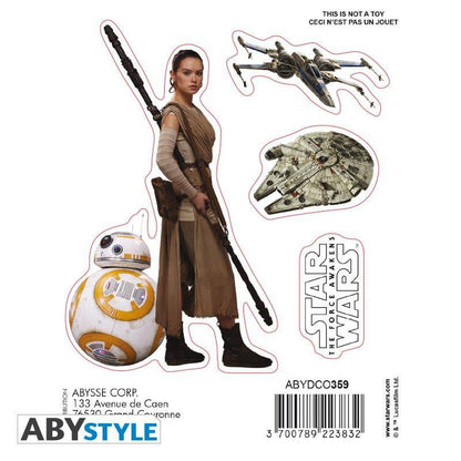 Star Wars Sticker BB8 Rey (16x11cm)