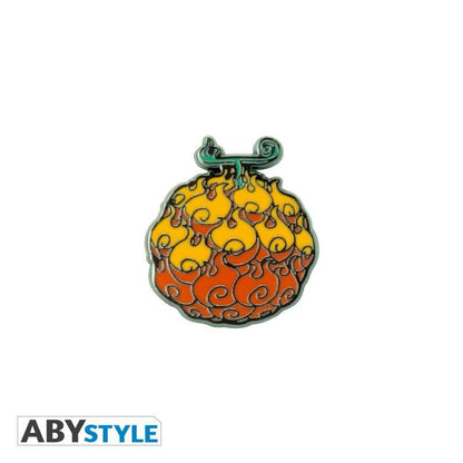 One Piece Ansteck-Pin Flame-Flame Fruit