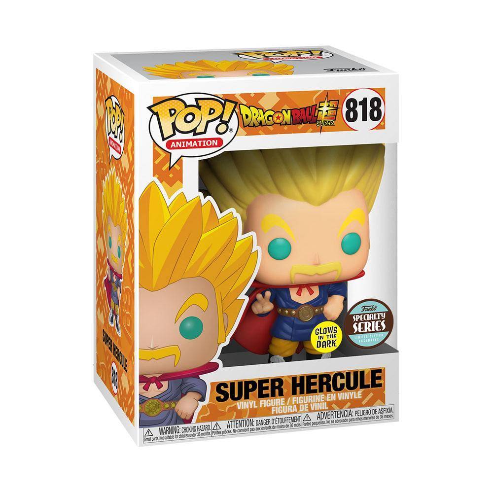 Dragon Ball Super POP! Animation Vinyl Figur Specialty Series Super Saiyan Hercule (Glow) 9 cm