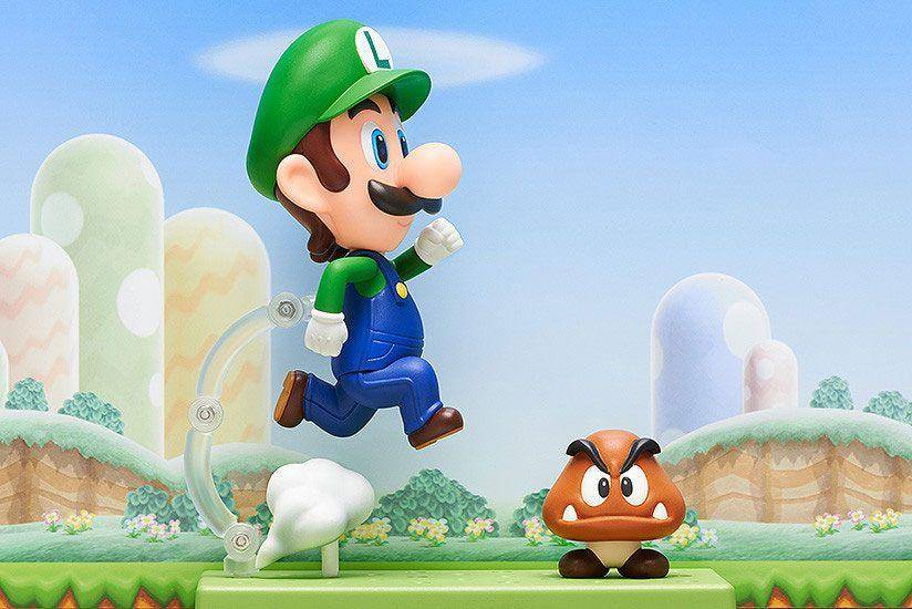 Super Mario Bros. Nendoroid Actionfigur Luigi 10 cm