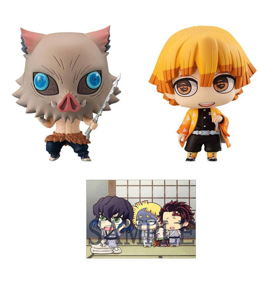 Demon Slayer: Kimetsu no Yaiba Chimimega Buddy Series Minifiguren 2er-Pack Zenitsu & Inosuke DX 7 cm
