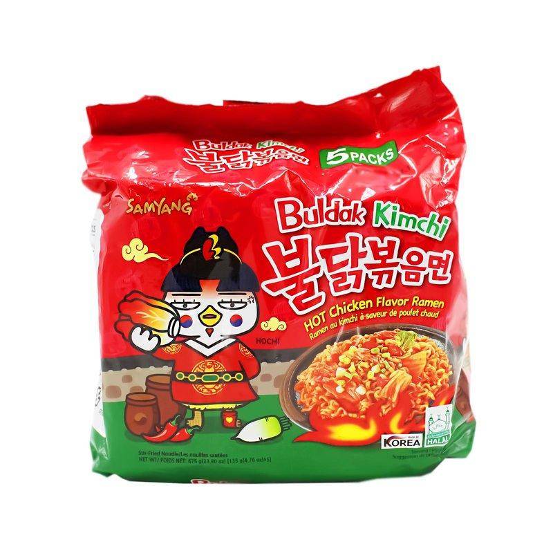 SamYang Buldak Kimchi Instant Nudeln Hot Chicken - Ramen, (5x 135g)