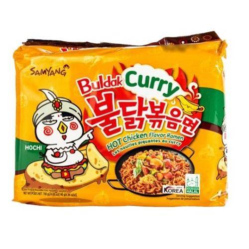 SamYang Buldak Curry Instant Nudeln Hot Chicken - Ramen, (5x 140g)