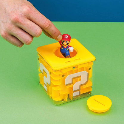 Super Mario Labyrinth Spiel / Spardose mit Super Mario Figur
