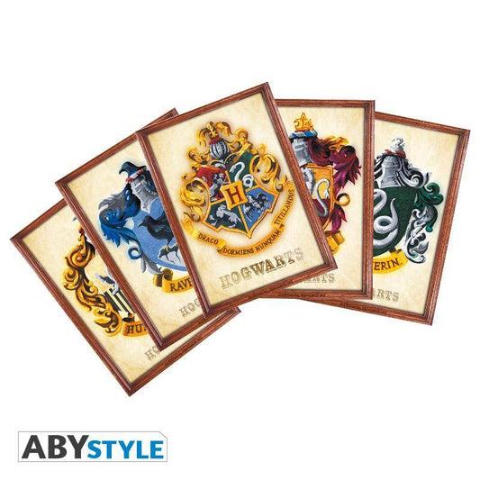 Harry Potter - Postkartenset Hauswappen - 14,8 x 10,5 cm