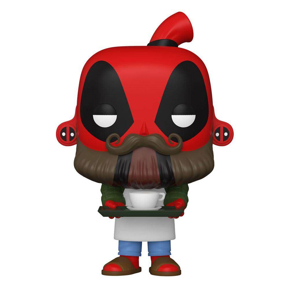 Marvel Deadpool 30th Anniversary POP! Vinyl Figur Coffee Barista Deadpool 9 cm