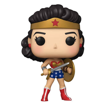 Wonder Woman 80th Anniversary POP! Heroes Vinyl Figur Classic WW w/Shield & Sword (1950's) 9 cm
