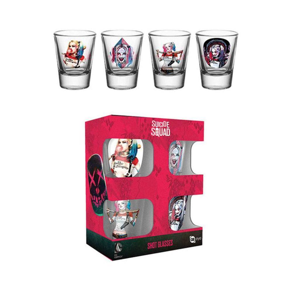 Suicide Squad Schnapsgläser 4er-Pack Harley Quinn