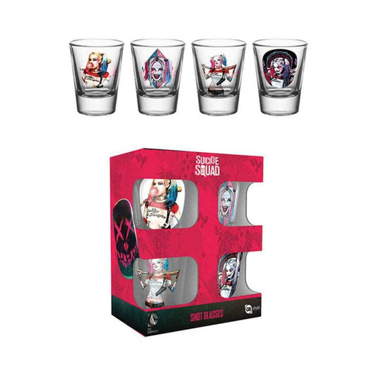 Suicide Squad Schnapsgläser 4er-Pack Harley Quinn