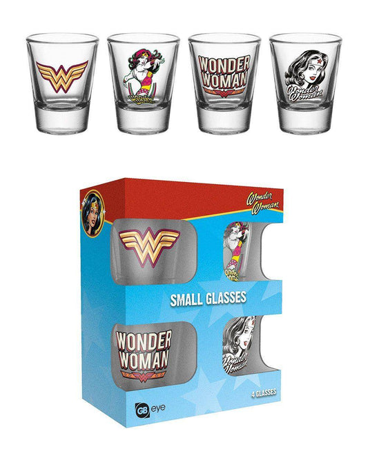 Wonder Woman Schnapsgläser 4er-Pack 60´s Pop
