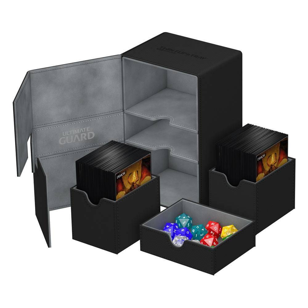 Ultimate Guard Twin Flip´n´Tray Deck Case 160+ Standardgröße XenoSkin Schwarz