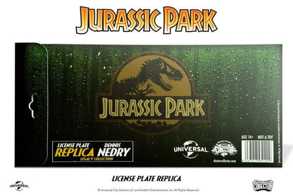 Jurassic Park Replik 1/1 Dennis Nedry Nummernschild