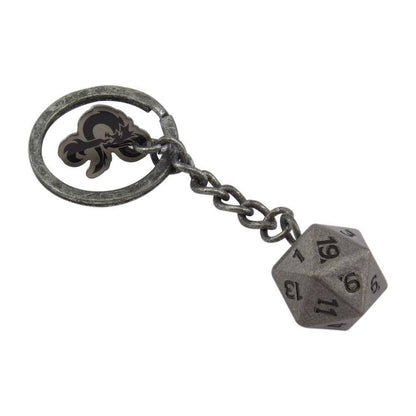 Dungeons & Dragons Metall Schlüsselanhänger D20