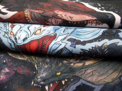 Monster Hunter World Handtuch Rathalos, Xenojiva & Nergikante 150 x 75 cm