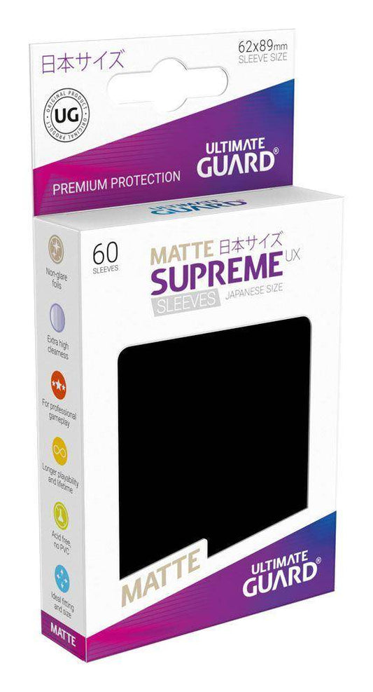 Ultimate Guard Supreme UX Sleeves Japanische Größe Matt Schwarz (60)