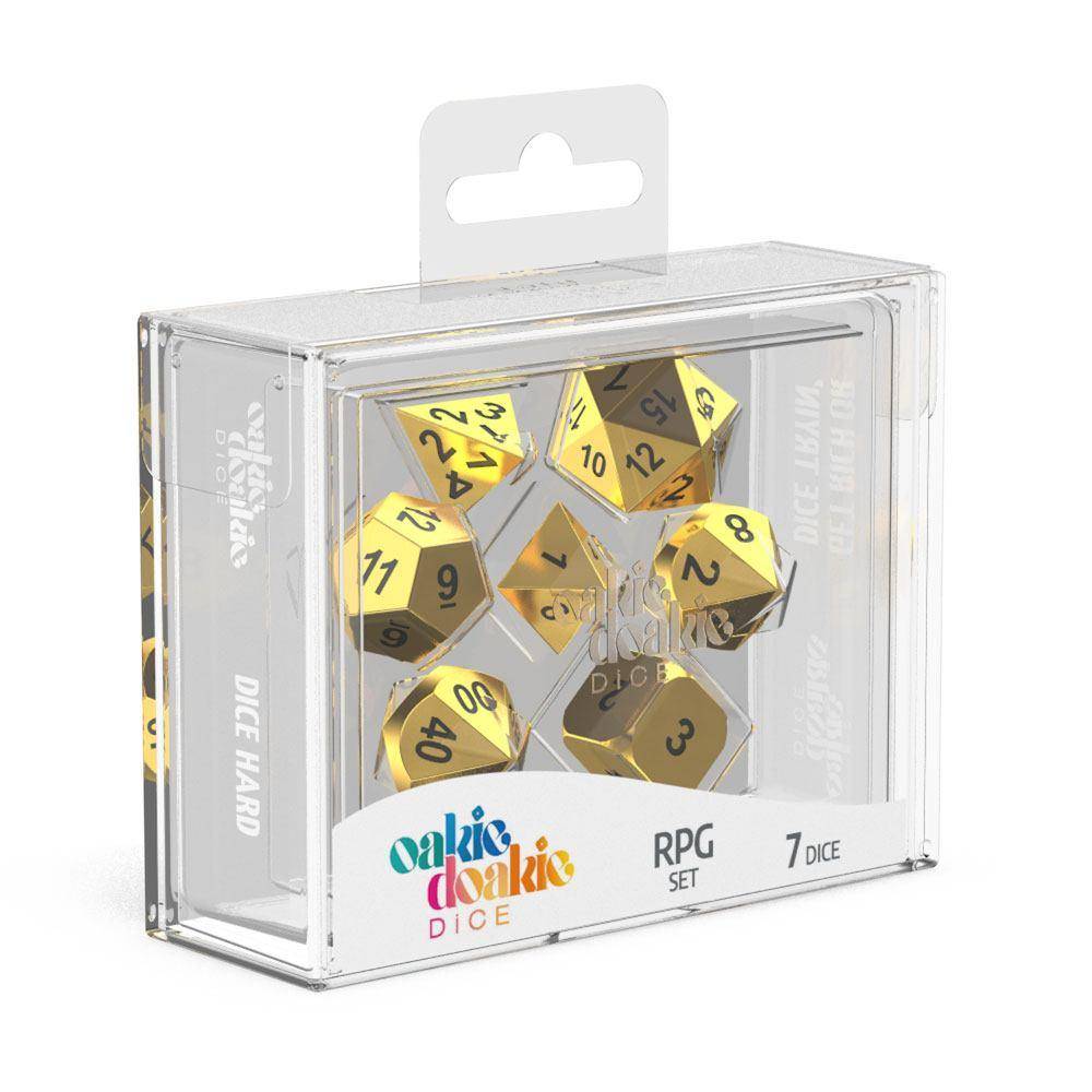 Oakie Doakie Dice Würfel RPG-Set Metal Dice - Aurym (7)