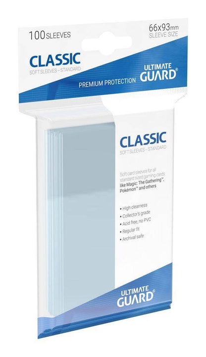 Ultimate Guard - Kartenhüllen Standard Größe Classic - Transparent - 100 Stk