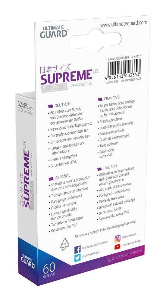Ultimate Guard Supreme UX Sleeves Japanische Größe Dunkelgrau (60)