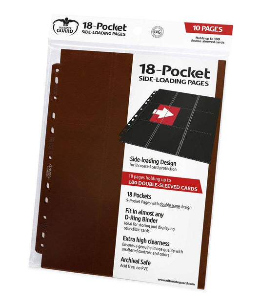 Ultimate Guard 18-Pocket Pages Side-Loading Braun (10)