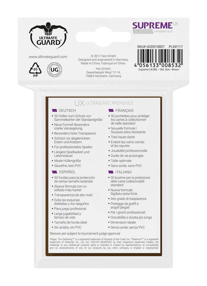 Ultimate Guard Supreme UX Sleeves Standardgröße Braun (50)