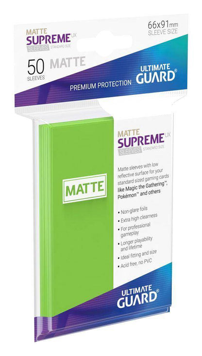 Ultimate Guard Supreme UX Sleeves Standardgröße Matt Hellgrün (50)