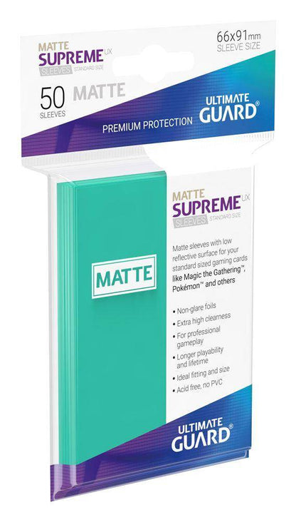 Ultimate Guard Supreme UX Sleeves Standardgröße Matt Türkis (50)