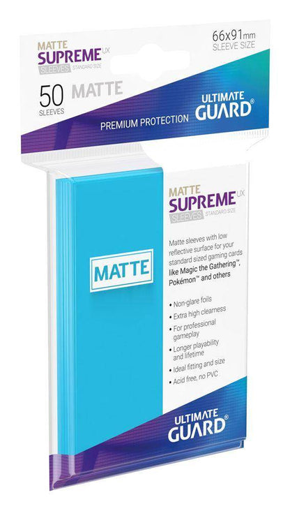 Ultimate Guard Supreme UX Sleeves Standardgröße Matt Hellblau (50)