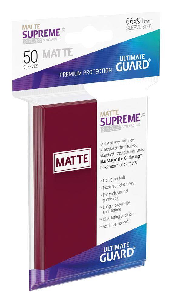 Ultimate Guard Supreme UX Sleeves Standardgröße Matt Burgundrot (50)
