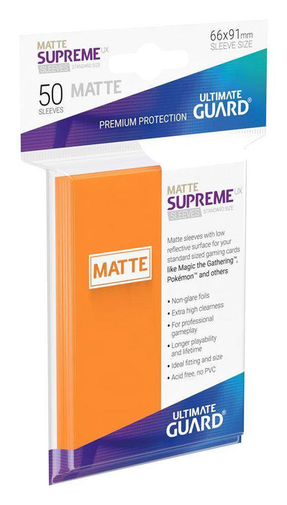 Ultimate Guard Supreme UX Sleeves Standardgröße Matt Orange (50)