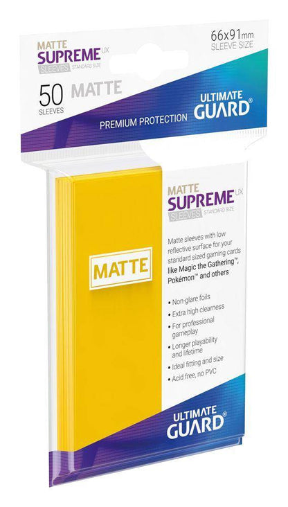 Ultimate Guard Supreme UX Sleeves Standardgröße Matt Gelb (50)