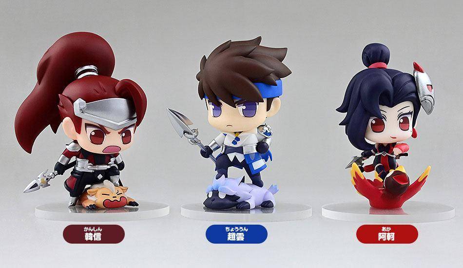 King Of Glory Qset Actionfiguren Han Xin, Zhao Yun & A Ke 6 cm