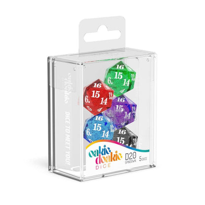 Oakie Doakie Dice W20 Spindown-Würfel Set Speckled (5)