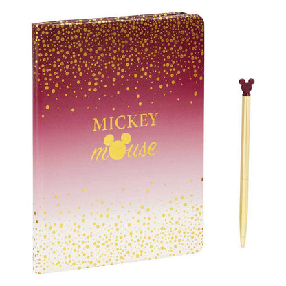 Disney Notizbuch mit Kugelschreiber Mickey Berry Glitter