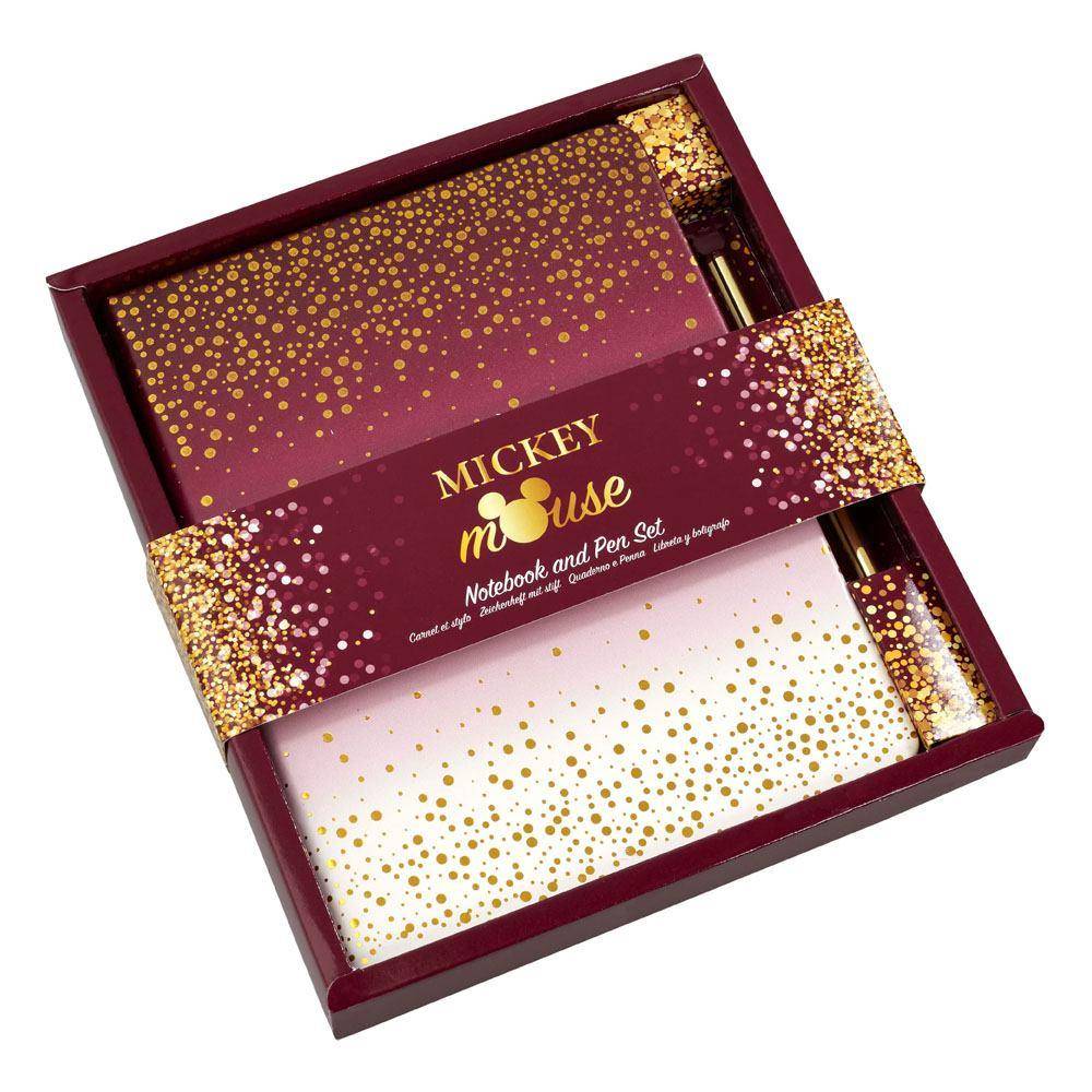 Disney Notizbuch mit Kugelschreiber Mickey Berry Glitter