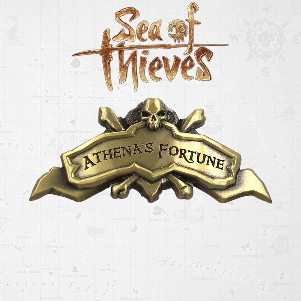 Sea of Thieves Replik Athena's Fortune Ship Plaque Antique
