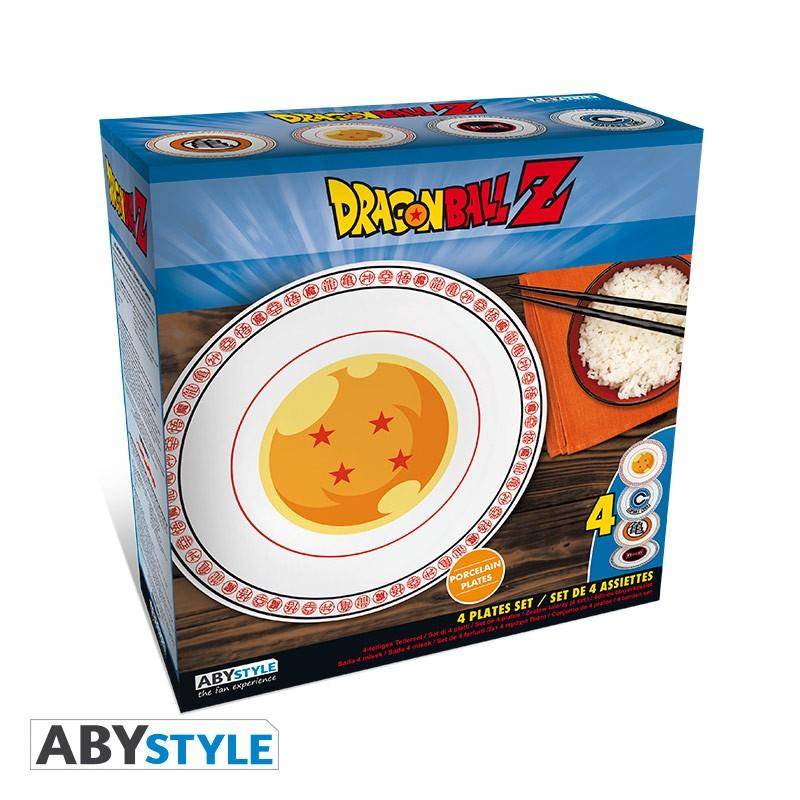 Dragon Ball - Set aus 4 Tellern - Embleme