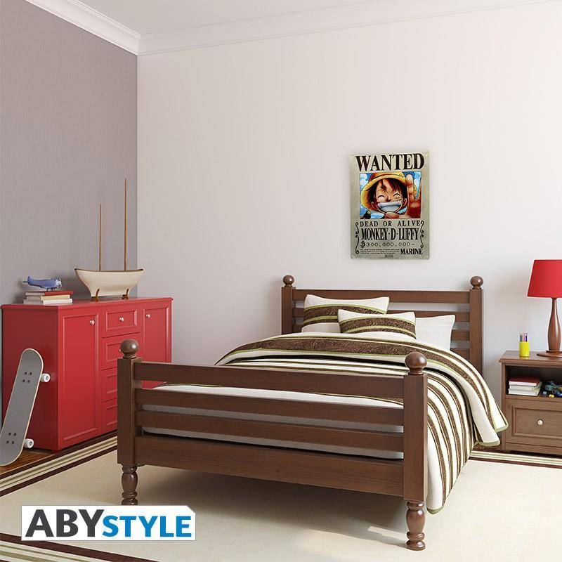 One Piece - Metallplatte "Luffy Wanted" (28x38)