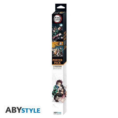 Demon Slayer - Poster Doppelpack Gruppe & Duo 52 x 38 cm