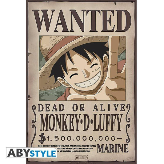 One Piece - Poster "Wanted Luffy New 2" (52x35)