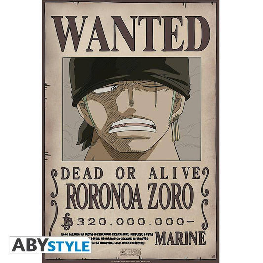 One Piece - Poster "Wanted Zoro New" (52x35)