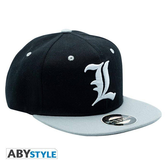 Death Note - Snapback Cap - Schwarz & Grau - "L"