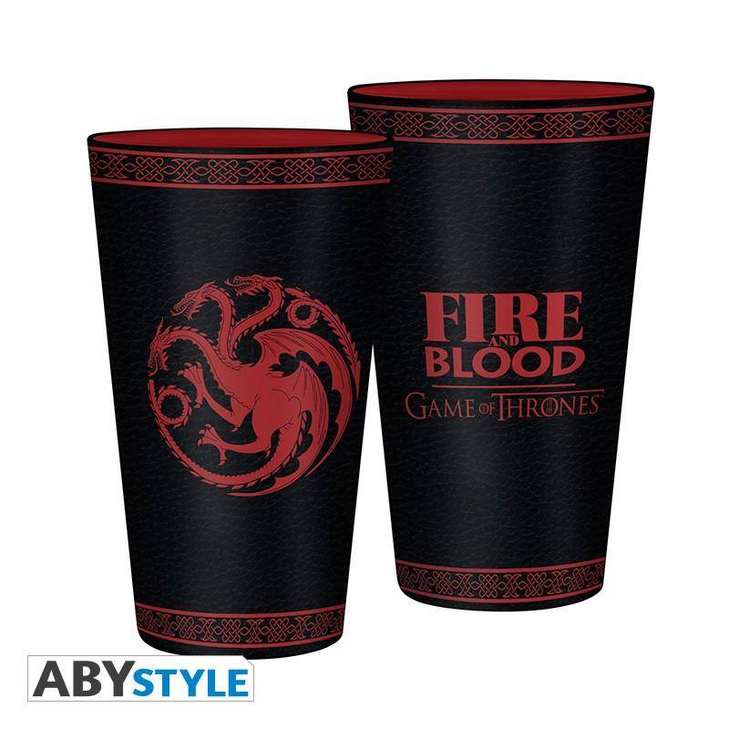 Game Of Thrones - Großes Glas - 400ml - Targaryen – Folie