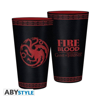 Game Of Thrones - Großes Glas - 400ml - Targaryen – Folie