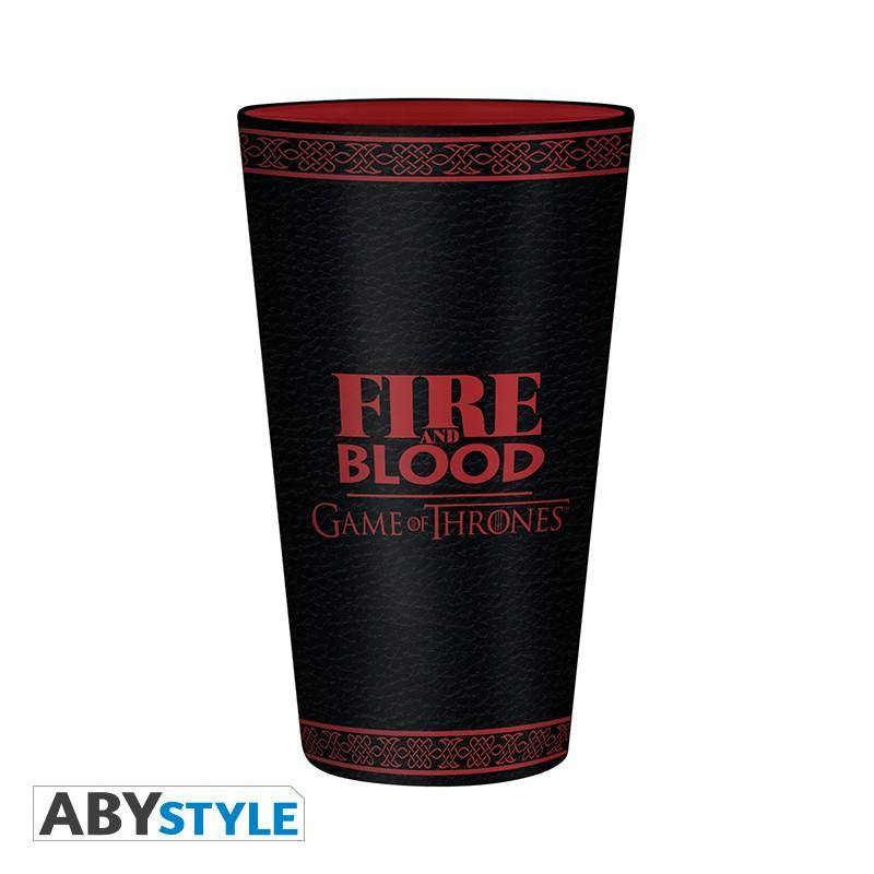Game Of Thrones - Großes Glas - 400ml - Targaryen – Folie