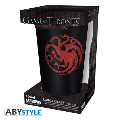 Game Of Thrones - Großes Glas - 400ml - Targaryen – Folie