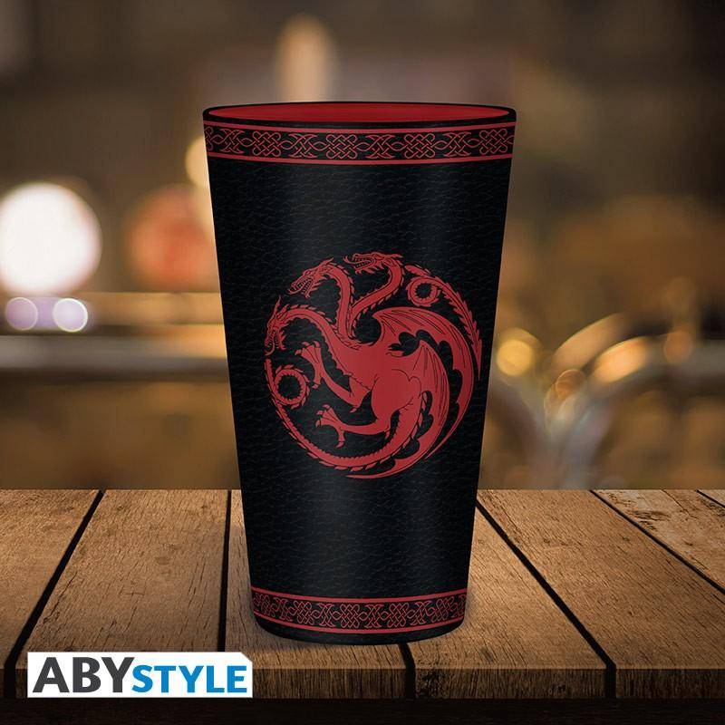 Game Of Thrones - Großes Glas - 400ml - Targaryen – Folie